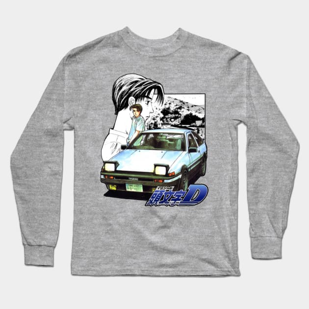 Initial D Takumi Fujiwara Vintage Long Sleeve T-Shirt by HighAcacemia